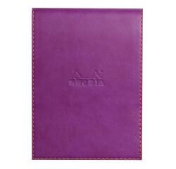 Rhodiarama porte-bloc avec porte-crayon + bloc N°13petits carreaux 5x5 - Violet