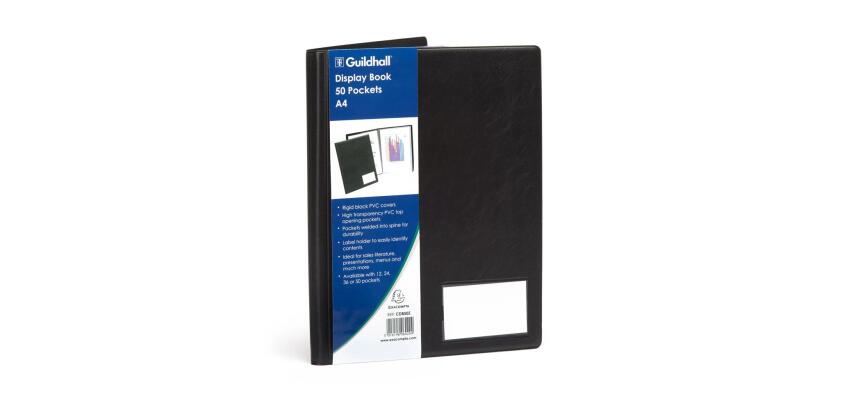 Protège-documents premium PVC Goldline® 100 vues - A4 - Noir