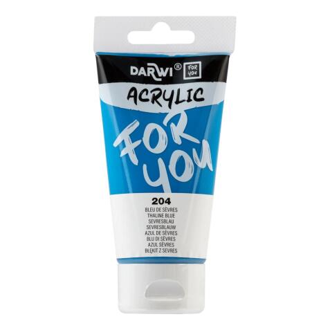 Darwi For You tube de peinture acrylique 75 ml - Bleu de Sèvres