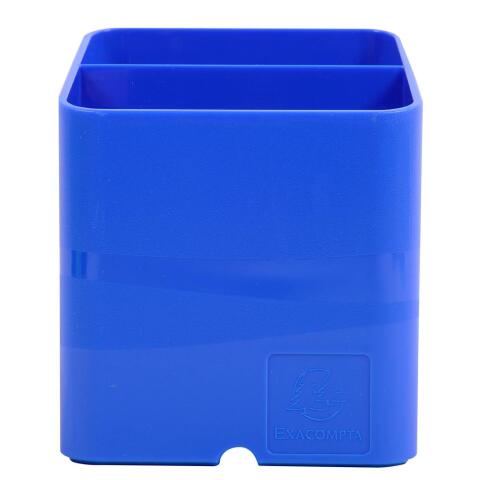 Cubiletes Pen Cube, 2 compartimentos diferentes tamaños y alturas, bloqueador de cables. IDERAMA - Azul hielo