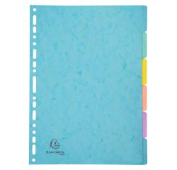 DIVIDERS A4 6P pressboard 400g AQUAREL - Assorted colours