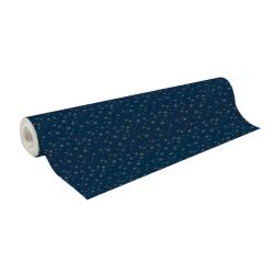 Papier cadeau Alliance, largeur 70 cm - Rouleau de 50 m, Etoile boudoir - Bleu