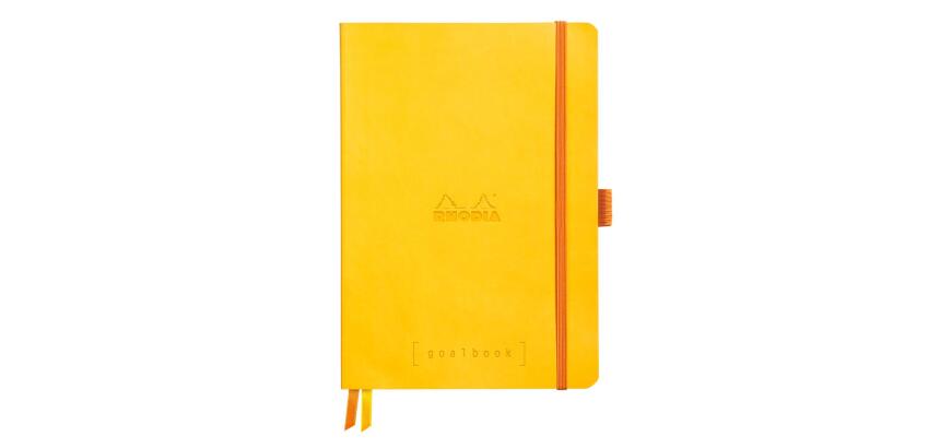 Rhodiarama Goalbook souple A5 240 pages dot papier blanc 90g - Jonquille