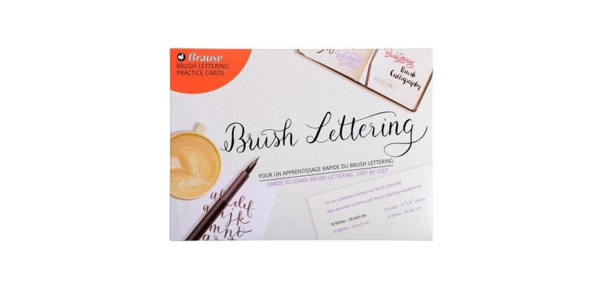 Feuilles d'apprentissage au Brush lettering.