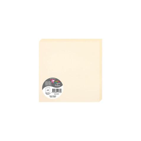 Paquet de 25 cartes pliées Pollen 160x160mm 210g/m2
