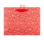 Premium sac shopping rouge & blanc 32x13x24,5 cm - Rouge
