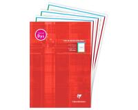 Bloc d'écriture spécial Dys encollé en-tête A4 100 pages détachables cadre et lignes 4 couleurs Interligne 2 mm - Rouge