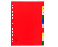 Intercalaires imprimés numériques polypropylène 12/100e - 10 positions - A4