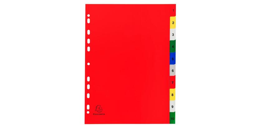 Separadores Separadores con pestañas impresas Polipropileno 12/100º -