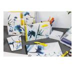 Inkebana, Carnet d'artiste reliure intégrale 32x24 cm, 40 feuilles de papier dessin blanc multitechniques 180g - Multicolore