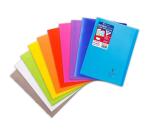 Cahier piqué Koverbook A4 96 pages grands carreaux couverture polypropylène transparent - Assortis