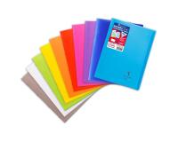 Cahier piqué Koverbook A4 96 pages grands carreaux couverture polypropylène transparent - Assortis