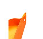 Rhodiarama vide-poche réversible simili cuir italien 12x12x4,5 cm - Tangerine