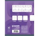 Cahier Travaux Pratiques Écriture piqué 8000 CARTE 17x22 cm 32 pages double ligne 5 mm/uni 90 g - Violet