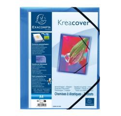 Chemise à élastiques 3 rabats polypropylène translucide Krea Cover - A4