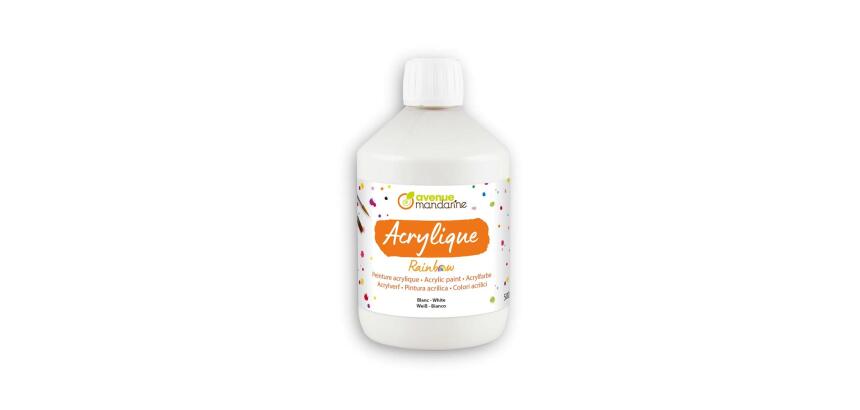 ACRYLIQUE MATE 500 ML BLANC - Blanc