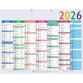 Calendrier Multicolore 43 x 33,5 cm Semestriel 2026 - Multicolore