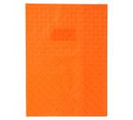 Protège-cahiers grain losange PVC 18/100ème avec porte-étiquette 24x32 cm