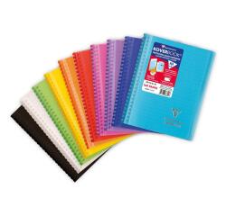 Carnet reliure intégrale enveloppante Koverbook A5 160 pages ligné couverture polypropylène transparent - Assortis