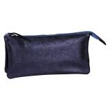 CUIRISÉ Grande Pochette 2 compartiments 22x11 cm - Pétrole