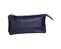 CUIRISÉ Grande Pochette 2 compartiments 22x11 cm - Pétrole