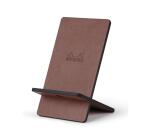 Rhodiarama support pour téléphone mobile simili cuir italien 13x8x8,5 cm - Chocolat