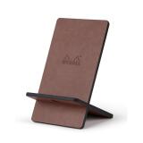 Rhodiarama support pour téléphone mobile simili cuir italien 13x8x8,5 cm - Chocolat
