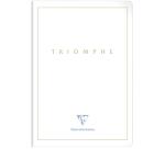 Triomphe GOLD cahier piqûre textile A4 96 pages ligné papier blanc 90 g - Blanc