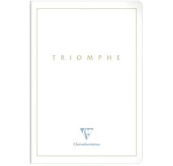 Triomphe GOLD cahier piqûre textile A4 96 pages ligné papier blanc 90 g - Blanc