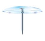 Boîte de 40 punaises - Hauteur de pointe 7mm - 10mm de diamètre - Cristal translucide