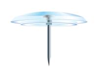 Box of 40 flat head pins 7mm high 10mm width - Translucent crystal