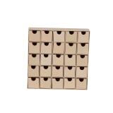 Etagère 25 petits tiroirs 5x25x25cm - Kraft