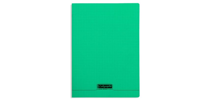 Cahier piqué 8000 POLYPRO A4 96 pages petits carreaux 90 g - Vert