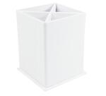 Gamme blanche, Pot à crayons à décorer 8x8x11cm - Blanc