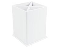 Gamme blanche, Pot à crayons à décorer 8x8x11cm - Blanc