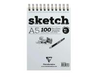 Sketch bloc spiralé 100F A5 90g - Ivoire