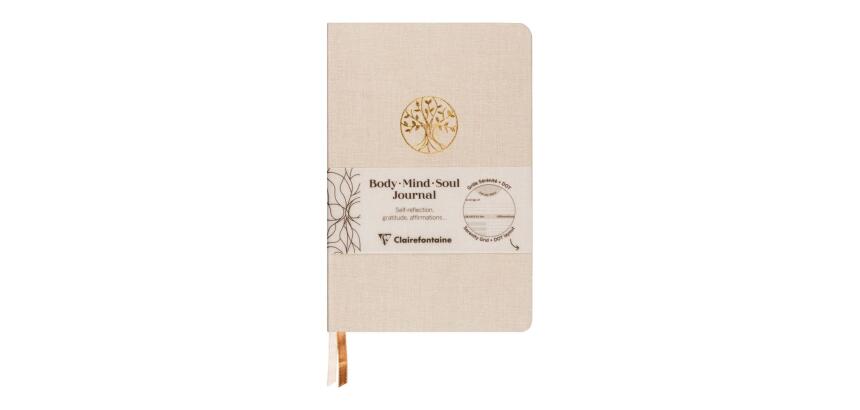 Inspire, Body Mind Soul journal, Carnet brochure souple 14x21 cm, 192 pages, couverture Toile du Marais, imprimé, ass.