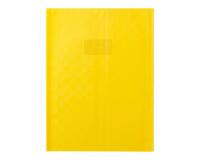 Protège-cahiers grain madras avec rabats marque-pages PVC 22/100ème 24x32 cm