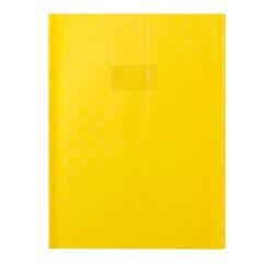 Protège-cahiers grain madras avec rabats marque-pages PVC 22/100ème 24x32 cm