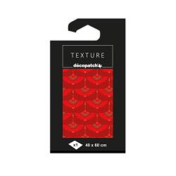 Papier Texture Décopatch n°815 -1 feuille 40x60cm - Rouge