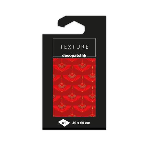 Papier Texture Décopatch n°815 -1 feuille 40x60cm - Rouge