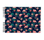 Album photo à spirales 50 pages blanches Flamingo