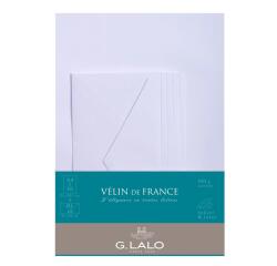 Ensemble Vélin de France 10 feuilles A4 et 5 enveloppes DL - Blanc