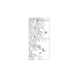 Echarpe 100% soie - 145x43cm Bucolique - Blanc
