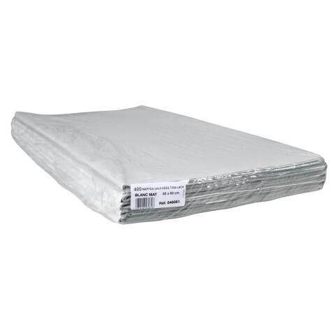 Pakket 400 papieren servetten, opgevouwen op formaat, onder film - Formaat 60 x 60 cm