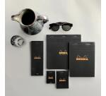 Bloc agrafé Rhodia N°12 8,5x12 cm 80 feuillets petits carreaux 5x5 80g - Noir