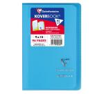 Carnet piqué Koverbook 9x14cm 96 pages petits carreaux couverture polypropylène transparent - Assortis