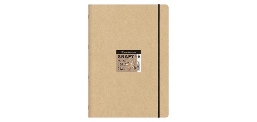 Kraft carnet piqué 20F A3 115g