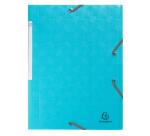 Chemise à élastique 3 rabats polypropylène recyclé Pop'N Co - Couleurs assorties