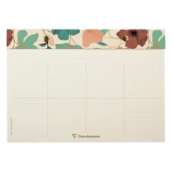 Gaïa beige, bloc planner à rivets 24x17cm 60 feuillets imprimés détachables.